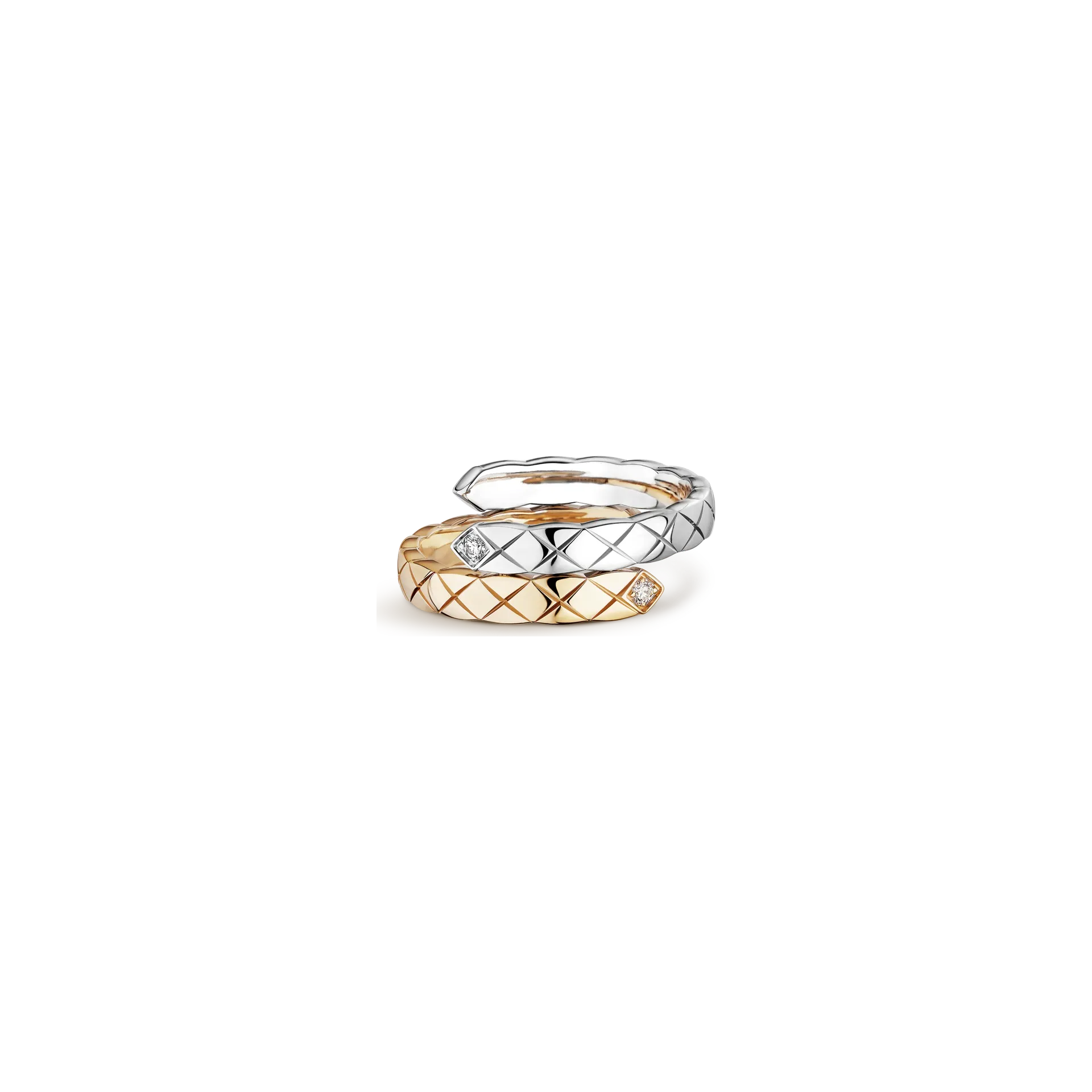 Chanel, Coco Crush Toi et Moi Ring in 18K White and Beige Gold