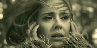 Adele hands on face Hello music video