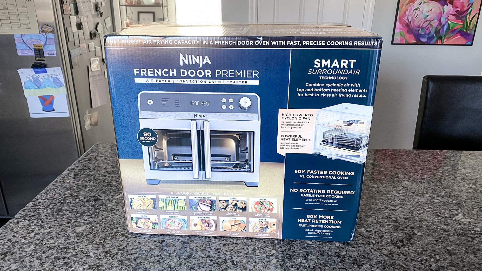 Ninja French Door Premier Air Fryer on a kitchen counter