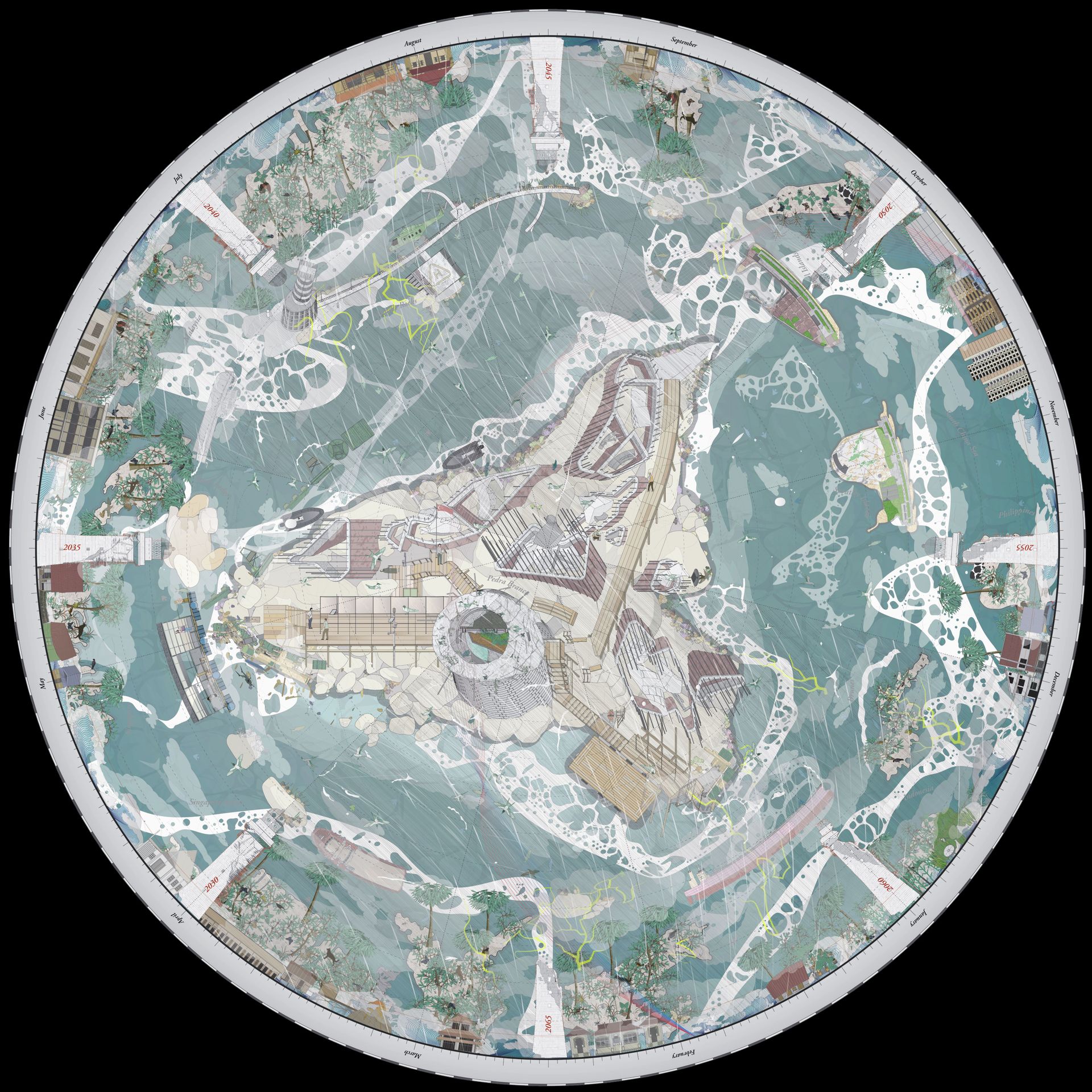 The Archatographic Map of the Incomplete Landscape on Pedra Branca