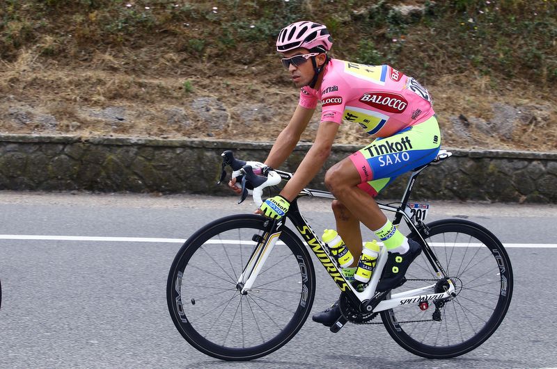 Race leader Alberto Contador (Tinkoff-Saxo)