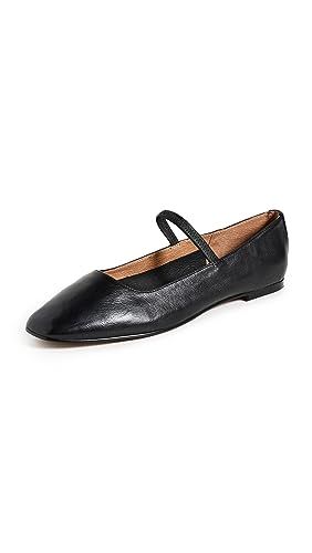 Madewell Women's the Greta Ballet Flats, True Black, 9.5 Medium Us