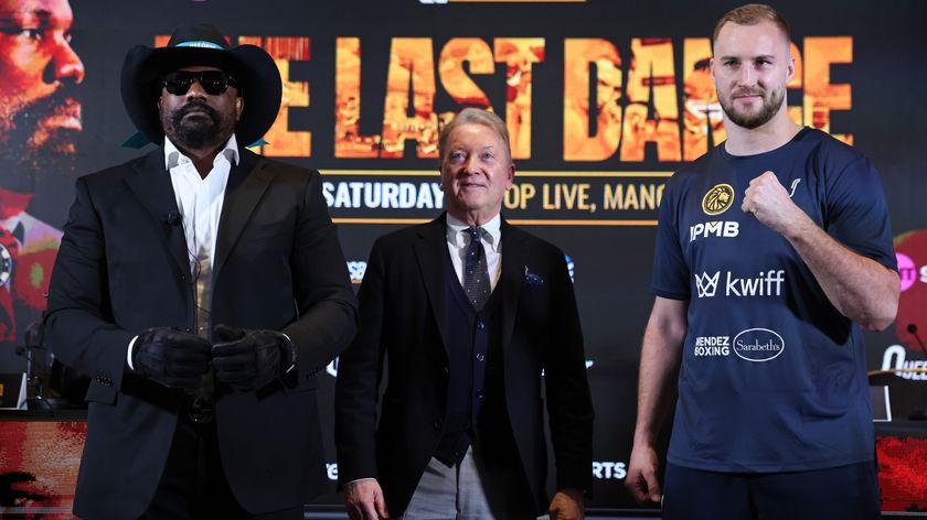 Derek Chisora and Otto Wallin pose during the weigh in Chisora vs Wallin