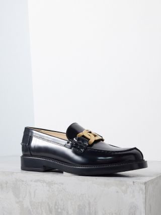 Kate Chain Leather Loafers