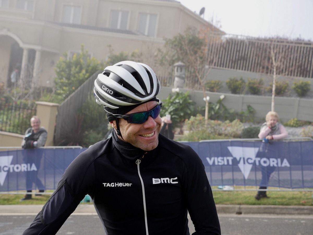 Cadel Evans flew back from France for the launch