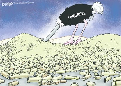 Political cartoon U.S. Congress GOP gun violence