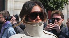 Victoria Beckham leaving her hotel during the Womenswear Fall/Winter 2025/2026 as part of Paris Fashion Week on March 08, 2025