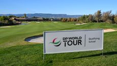 A DP World Tour Q School sign in Spain