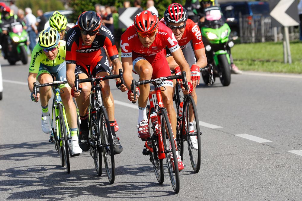 The break on stage 17 of the Giro d'Italia
