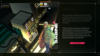 Meeting Sabine on Erlin's Eye in Citizen Sleeper, one of the best cyberpunk games