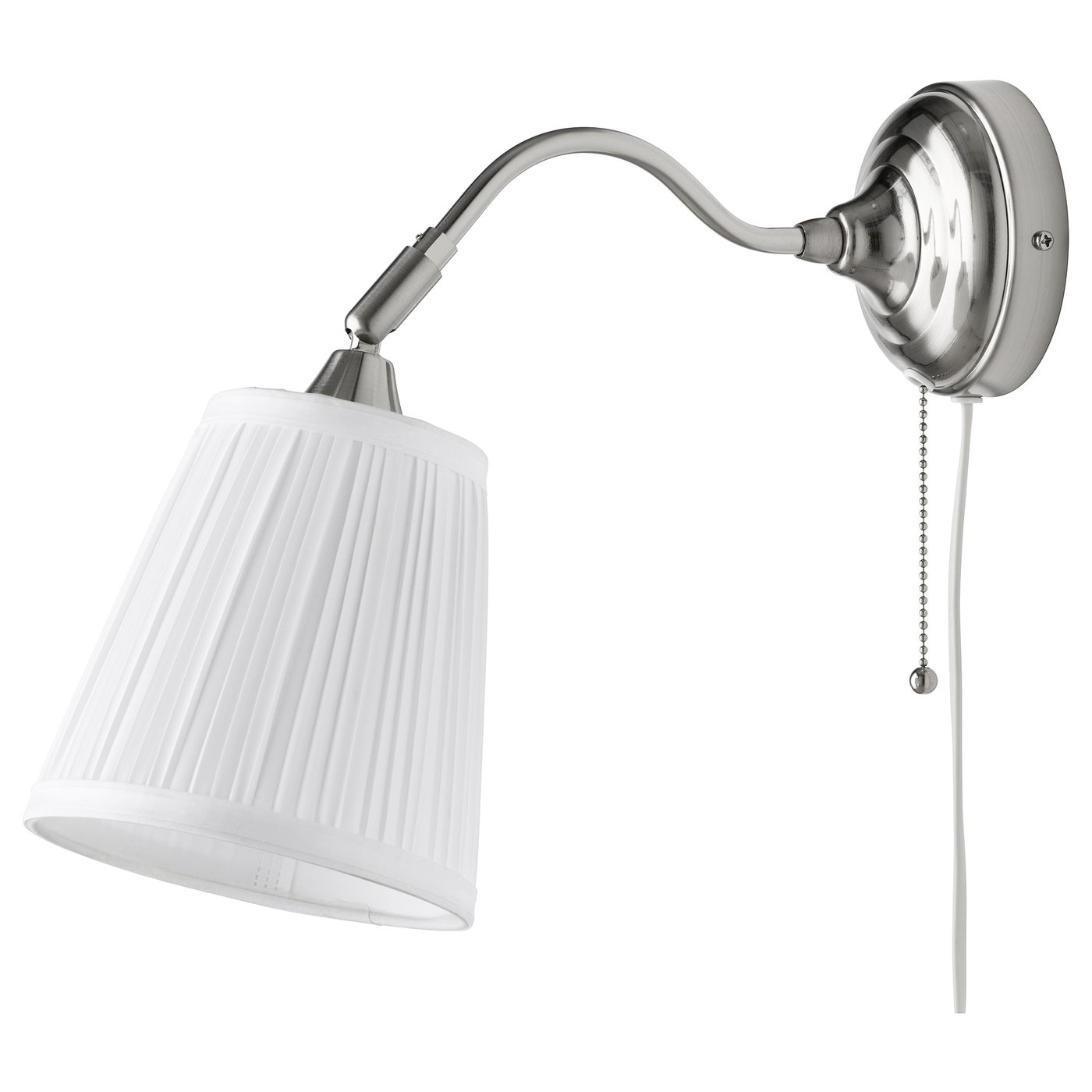 &amp;Aring;rstid Wall Lamp - Nickel Plated/white