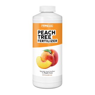 A bottle of peach tree fertilizer