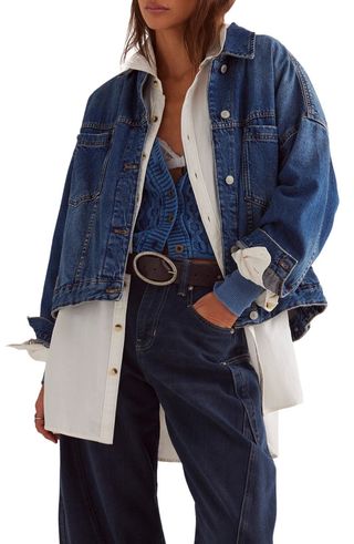 We the Free Opal Swing Denim Trucker Jacket