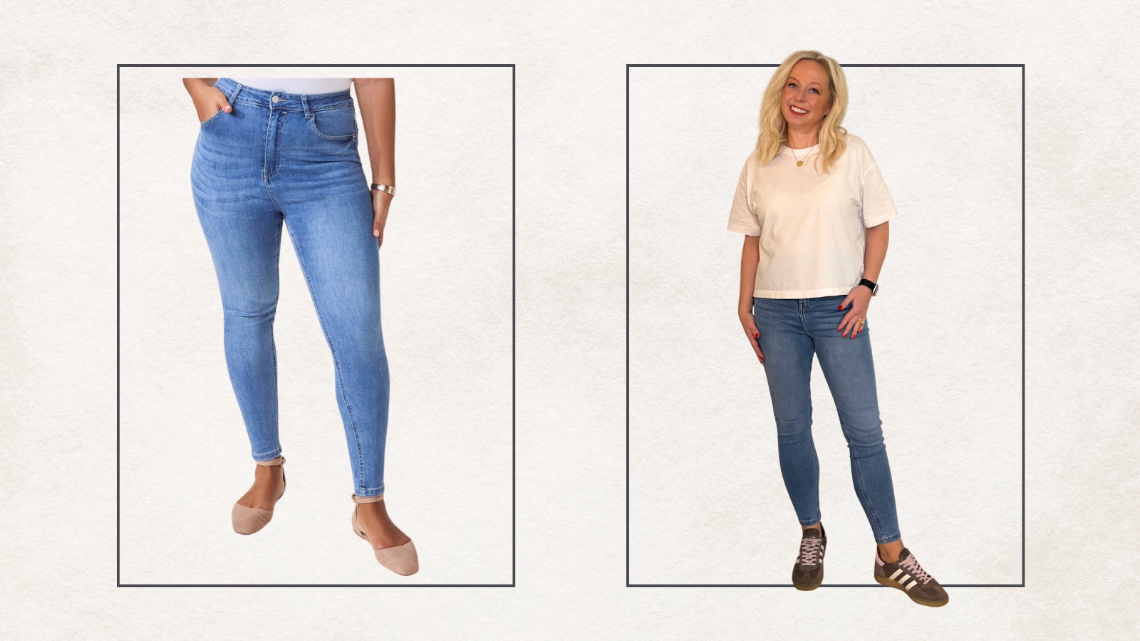 Antonia Kraskowski wearing Lovall slimming jeans
