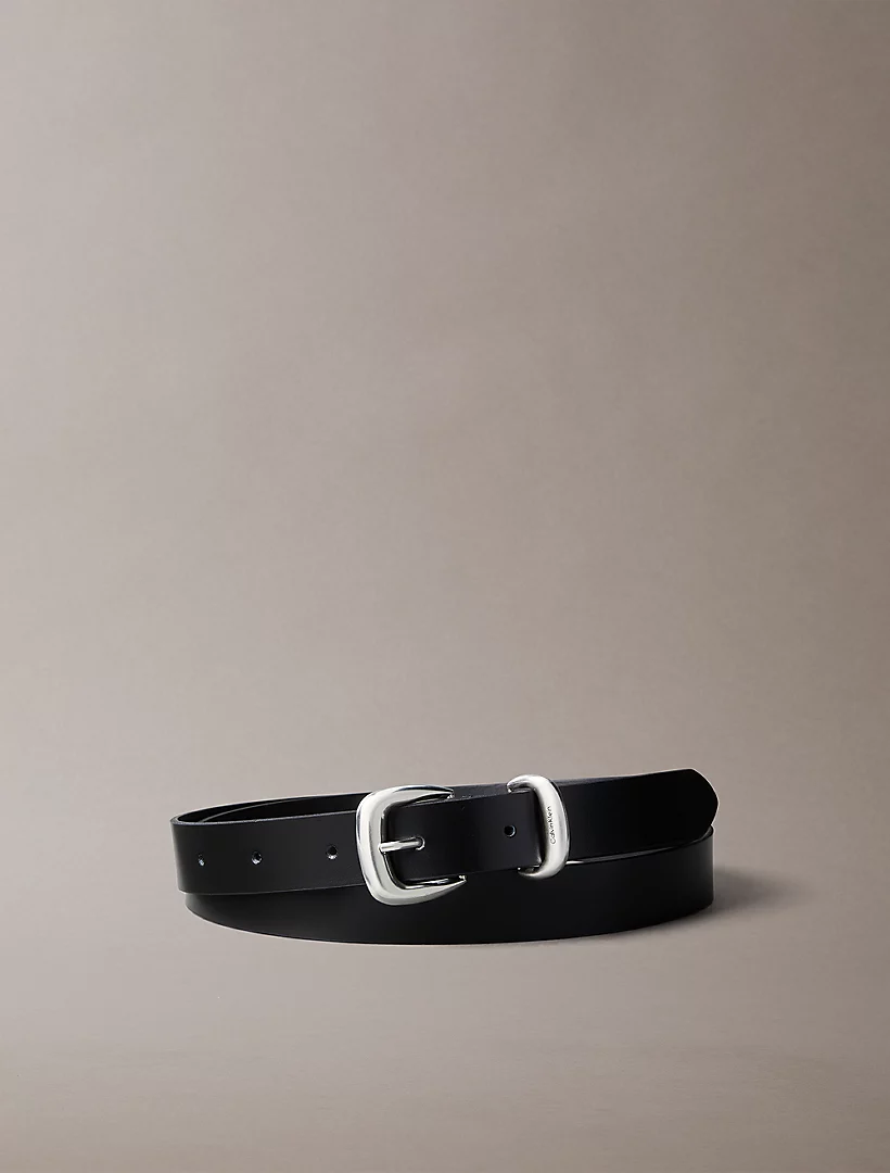 Full Grain Leather Chunky Buckle Belt