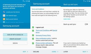 Samsung Account and sync