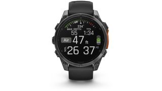 Garmin Fenix 8 showing Dive workout mode