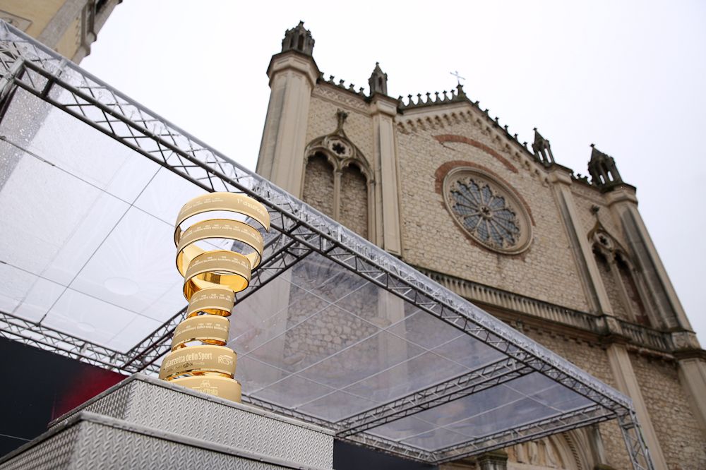 The Giro d'Italia trophy.