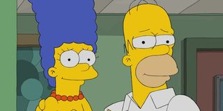 the simpsons homer and marge
