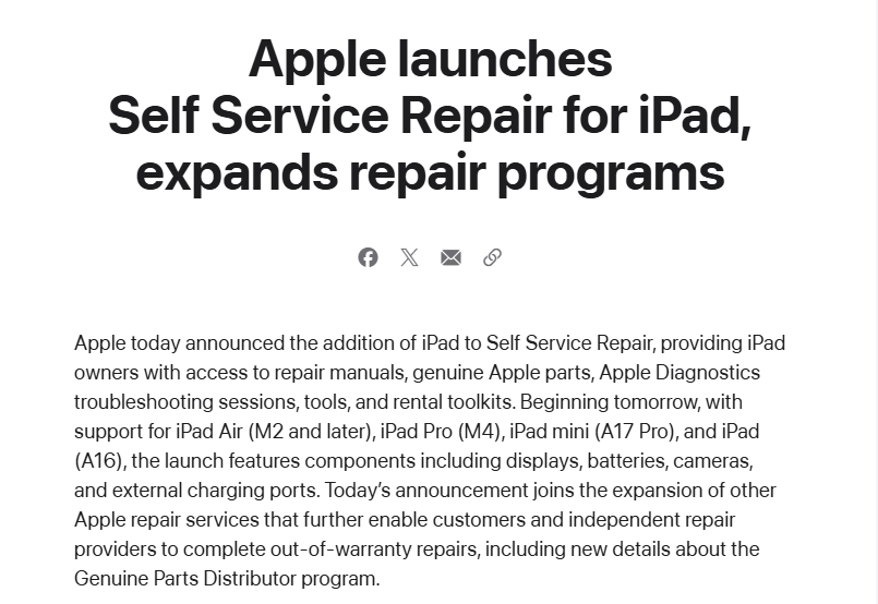 apple press release headline examples