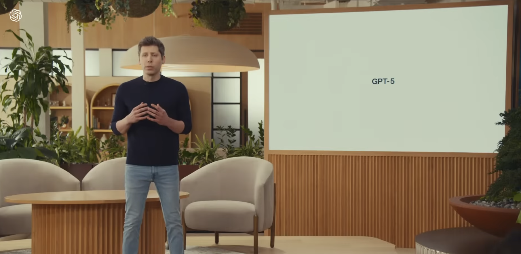 Screenshot from an OpenAI keynote