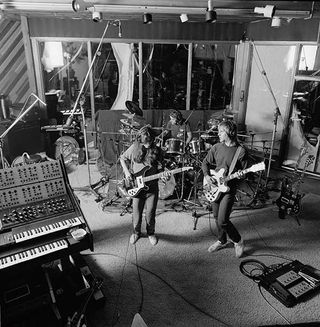 Rush recording Permanent Waves at Le Studio, Morin Heights, Quebec, Canada in October 1979