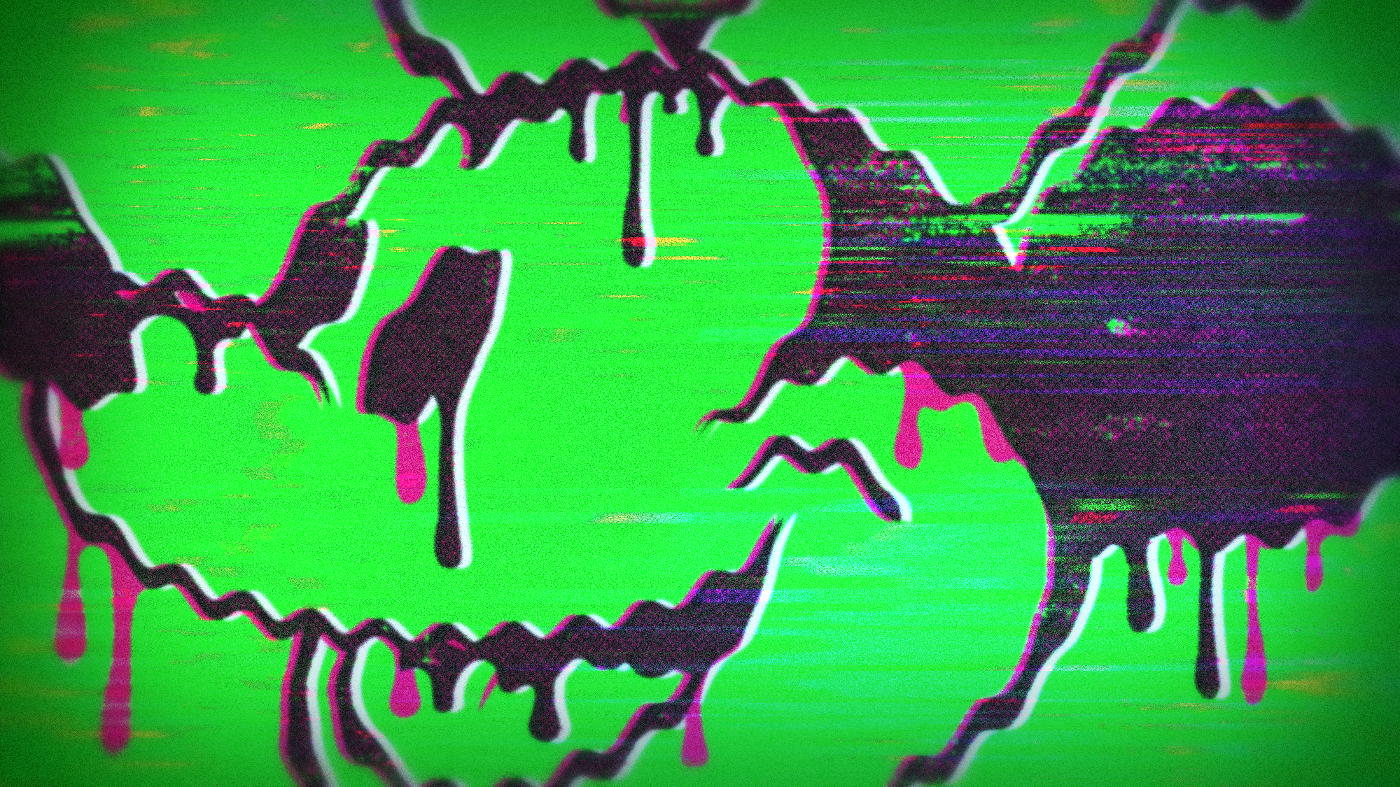 Illustration of Mickey Mouse glitching