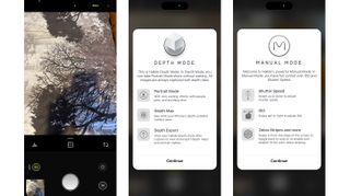 Screenshots of the Halide Mark II app