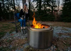 A solo stove smokeless burner