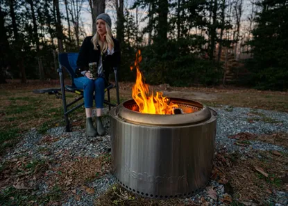 A solo stove smokeless burner