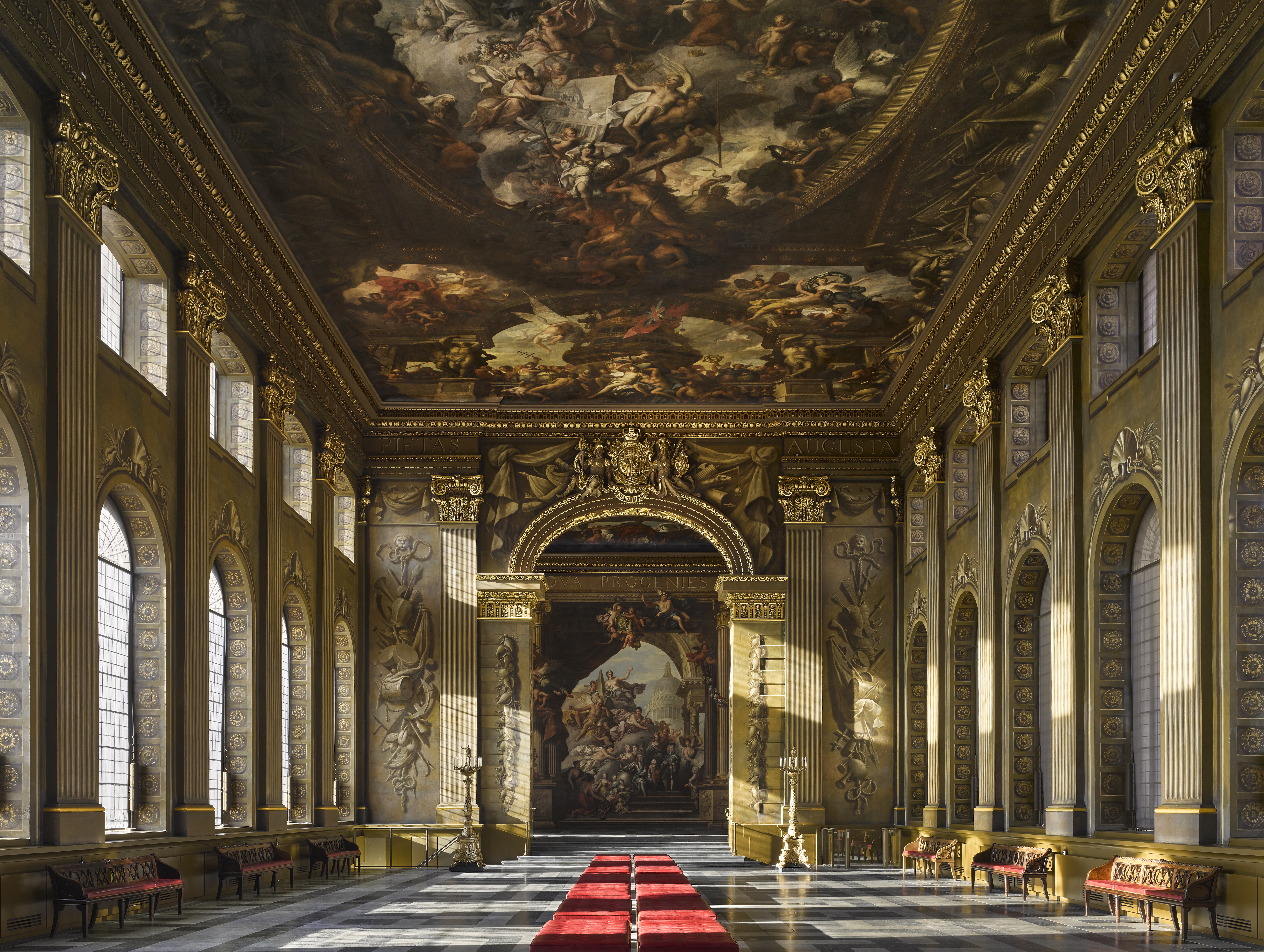 The ceiling of the Painted Hall 