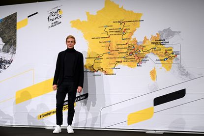 Jonas Vingegaard at the Tour de France 2024 route presentation