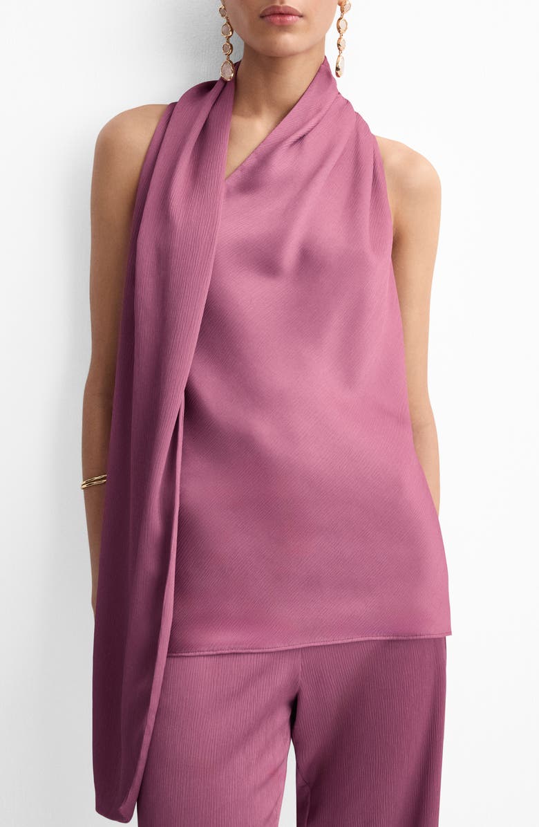Scarf Crinkle Satin Top