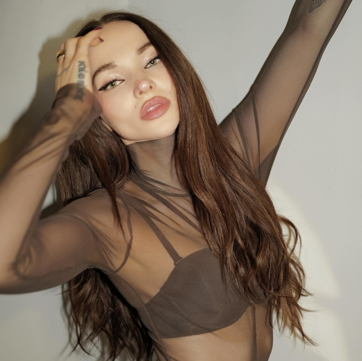 Dove Cameron with &quot;decadent mocha&quot; hair