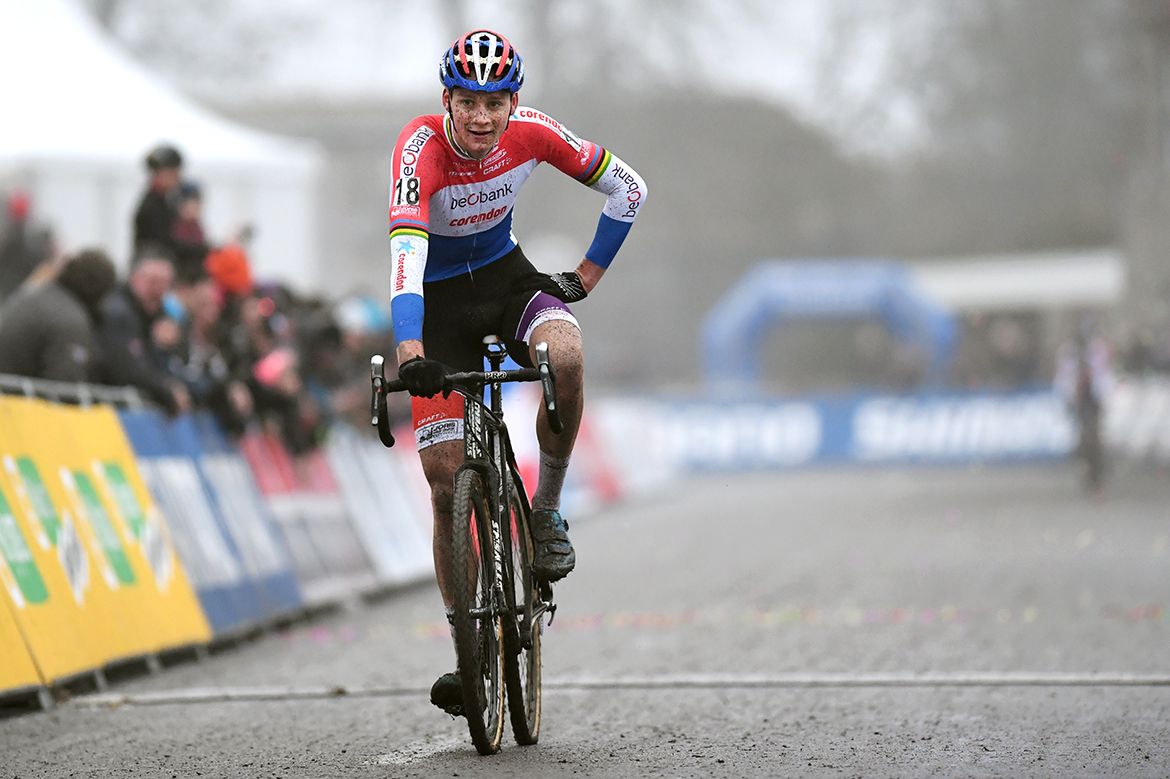 Van der Poel could finally take a breather after crossing the Namur finish line
