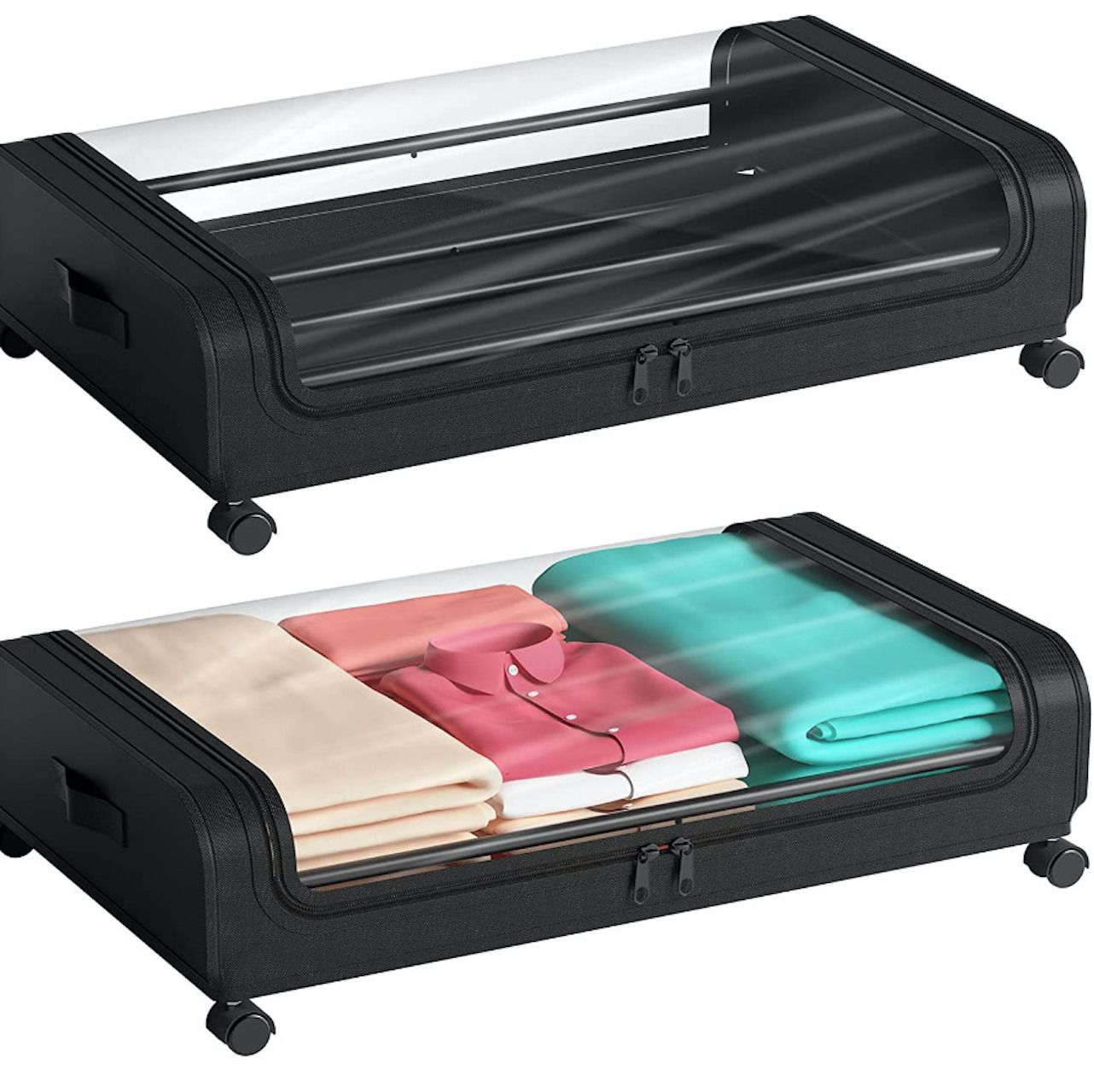 Penyimpanan di bawah tempat tidur dengan roda