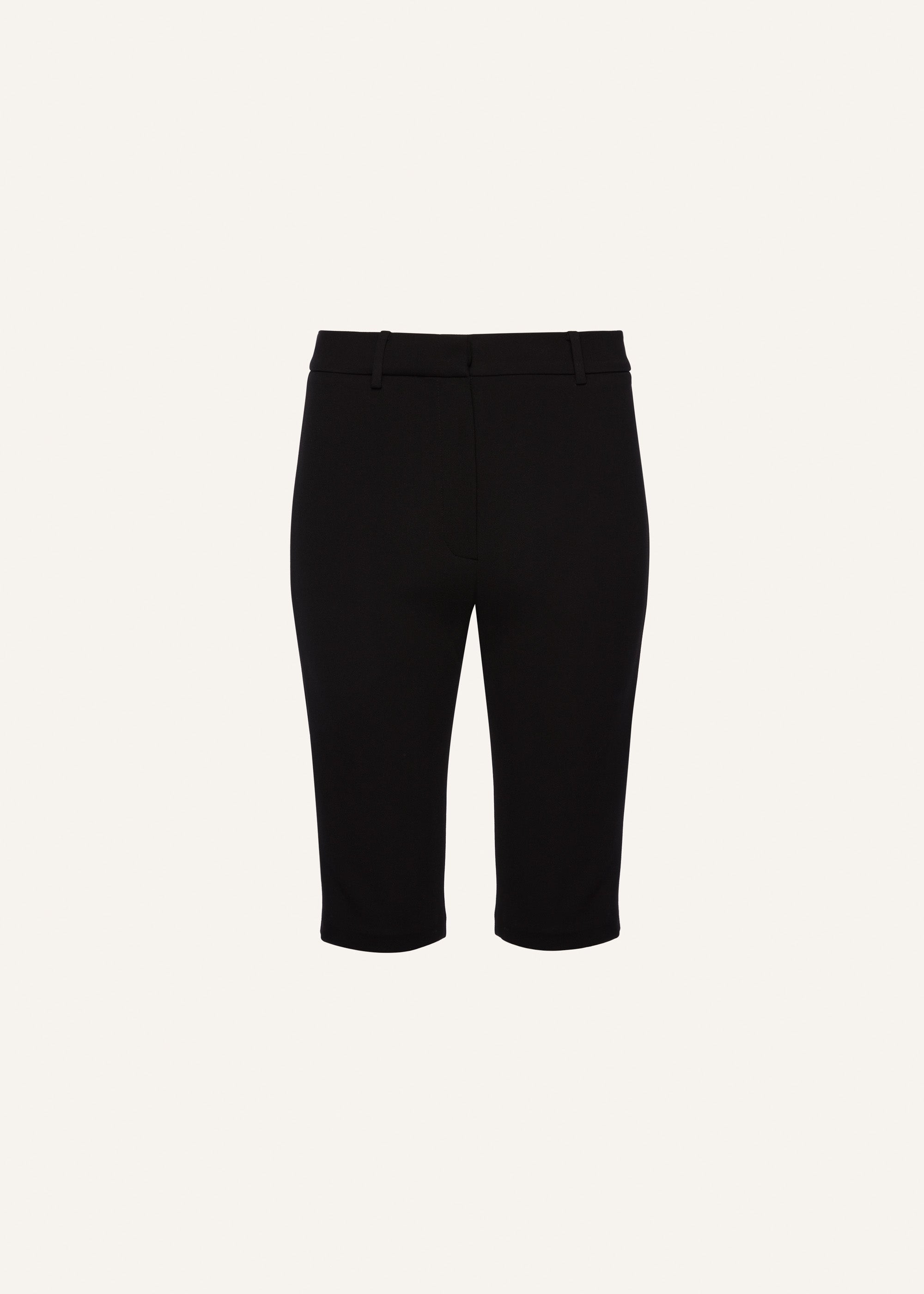 Cropped Bicycle Trousers in Black
