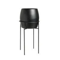 ANYDAY Black Iron Floor Planter, from £30 | John Lewis