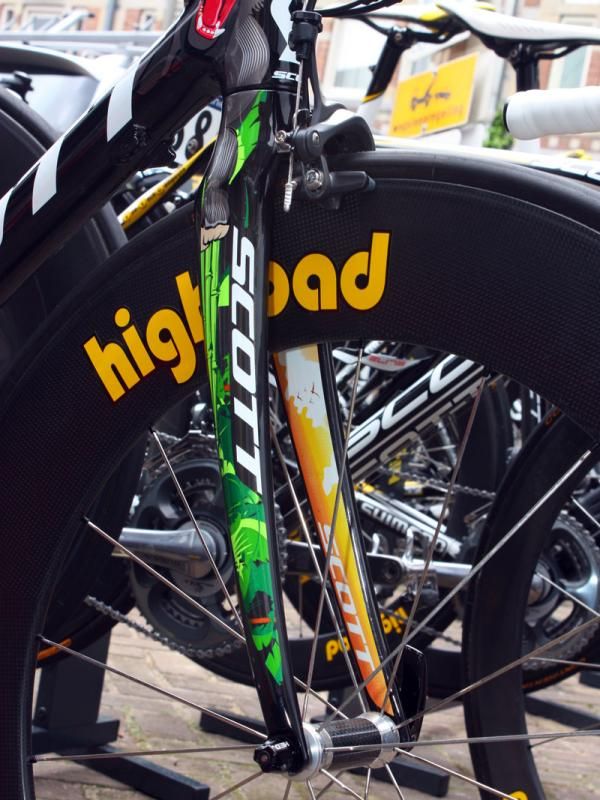 Andre Greipel (Columbia-HTC) didn't manage the win today but his bike still looks good.