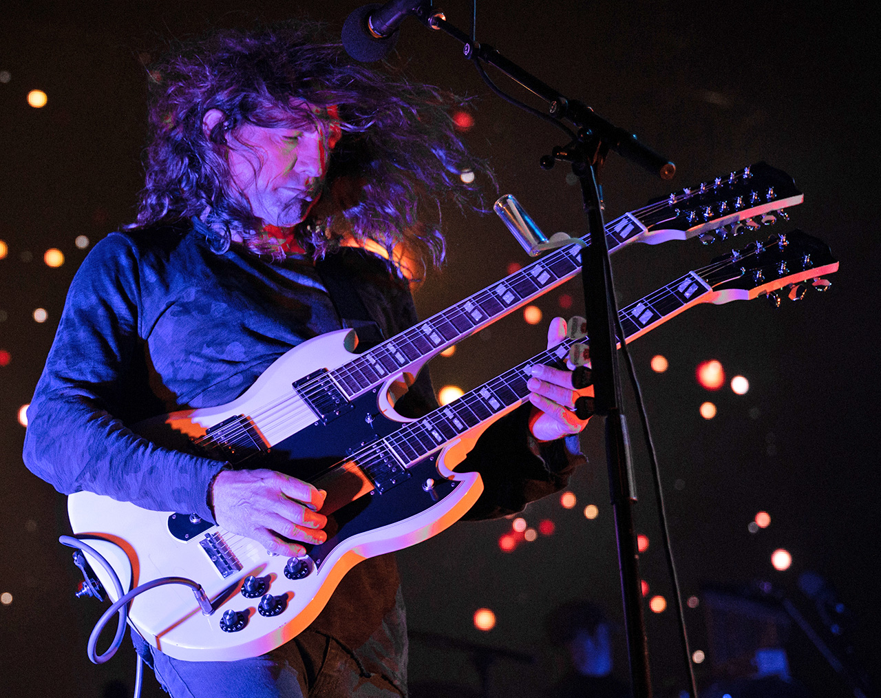 Larry LaLonde of Primus performs live onstage at Marymoor Park in Redmond, Washington on August 14, 2021