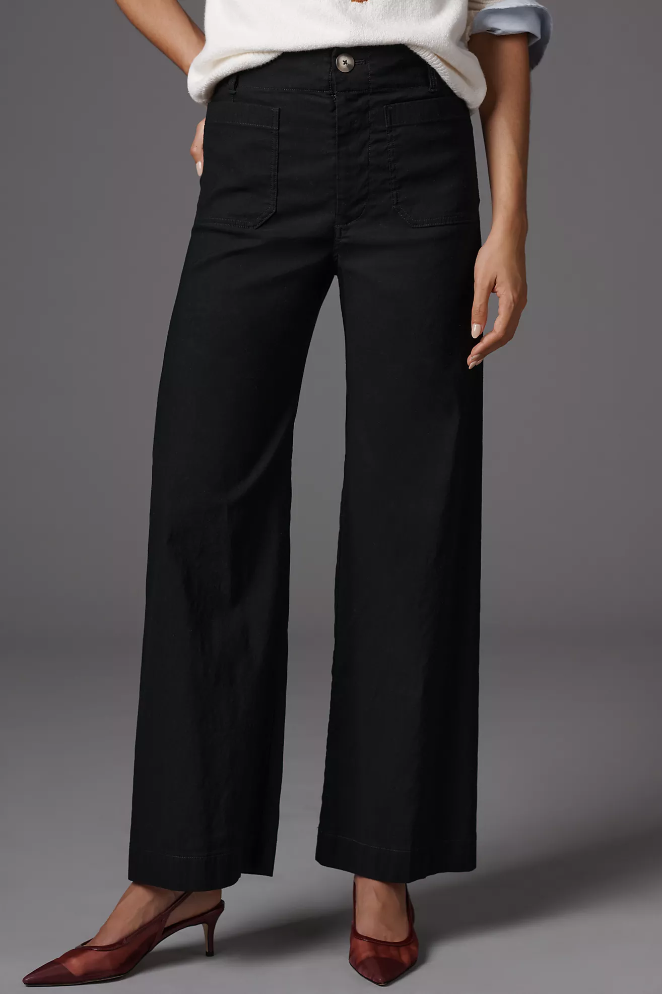 The Colette Full-Length Wide-Leg Pants by Maeve