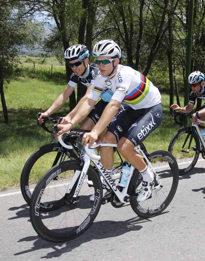 Michal Kwiatkowski leads the Etixx-QuickStep team