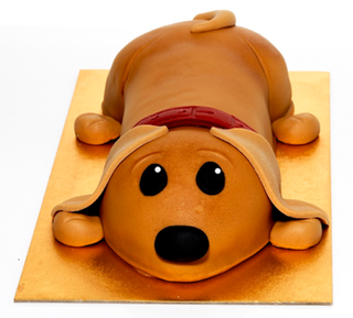 sausage dog cake
