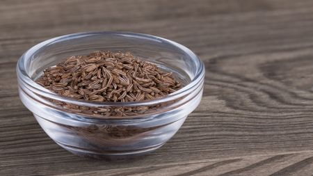 Glass Bowl Full Of Caraway Seed