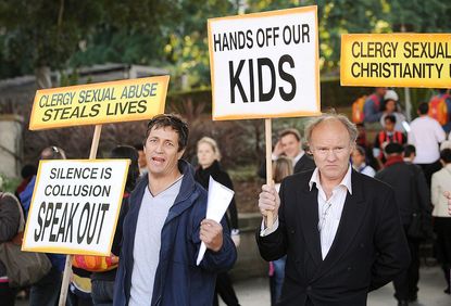 Protesters in Australia in 2008