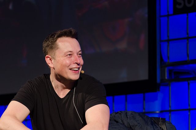 Elon Musk smiling 