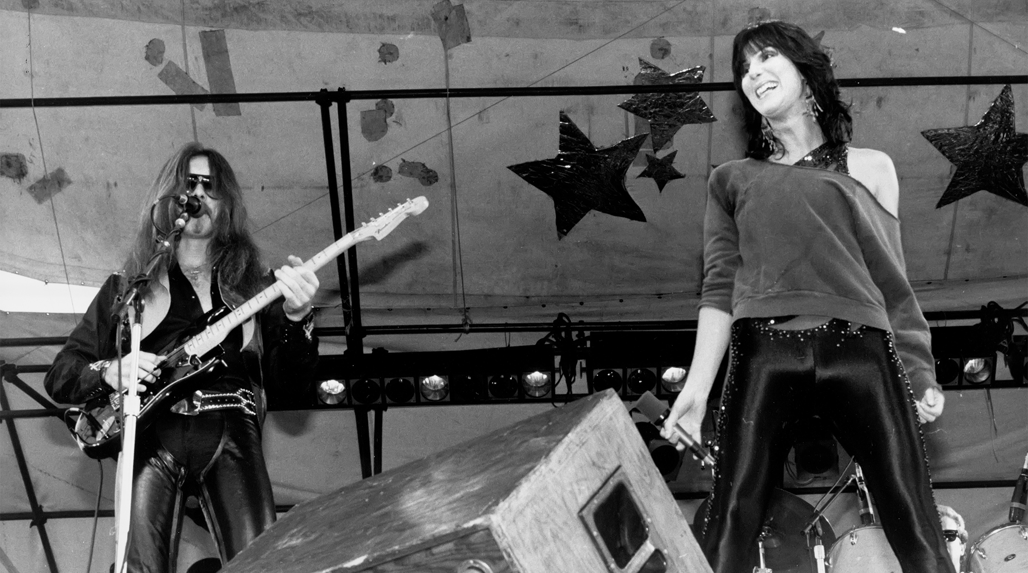 Cher and Les Dudek perform with their band Black Rose, circa 1981