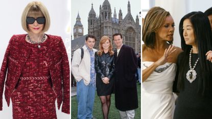 L-R: Anna Wintour, Sarah Ferguson with Matt LeBlanc and Matthew Perry for Friends, and Vanessa Williams and Vera Wang