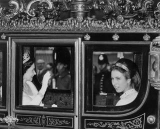 Princess Anne in a carriage