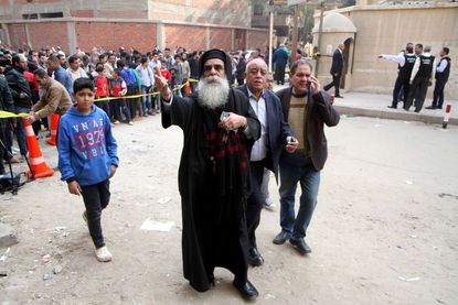 The aftermath of an ISIS attack on a Coptic church in Cairo, Egypt.